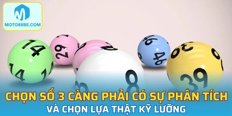 Chọn số 3 càng cần phải có sự phân tích và chọn lựa thật kỹ lưỡng